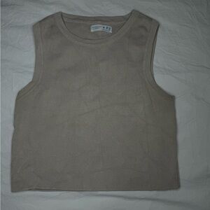 PRIMARK Top | Medium | Beige | Ribbed Tank Top Crop